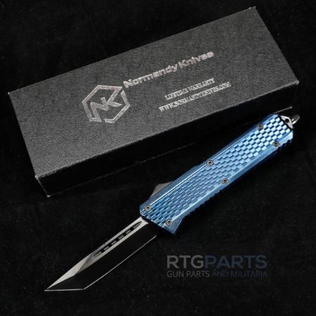 Picture of NORMANDY KNIVES CRUSADER V2 OTF AUTO KNIFE 3" BLUE/BLACK