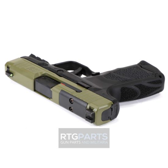 HK CC9 12rd Bazooka Green, Heckler & Koch, Semi-automatic, Striker Fired, Polymer Framed Pistol, Sub-Compact, 9MM, 3.32" Barrel, Front Night Sight, 12 Rounds, (1)-12 Round and (1)-10 Round Magazine, 642230275133, FFL-HKK-81001401, RTG Parts