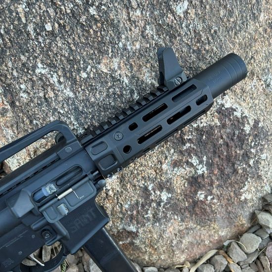 HB Industries, Blast Shield, 4" Length, 9mm, 1/2x28 Mounting Interface, Black, Made in the USA, HB Industries, MAG-10618-01, RTG Parts