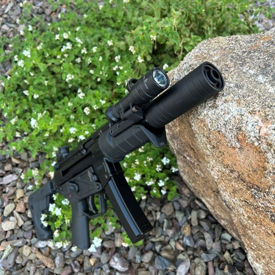 HB Industries, Blast Shield, 4" Length, 9mm, 1/2x28 Mounting Interface, Black, Made in the USA, HB Industries, MAG-10618-01, RTG Parts