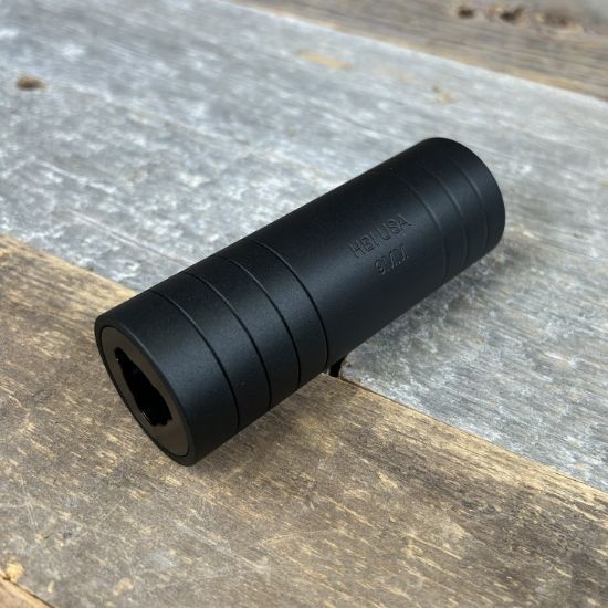 HBI Blast Shield, 4" Length, 9mm, 3-Lug Mounting Interface, Black, Made in the USA, HB Industries, MAG-10616-01, RTG Parts