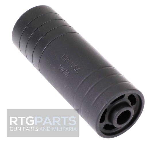Picture of HBI 4" BLAST SHIELD, 9MM, 3-LUG, BLACK