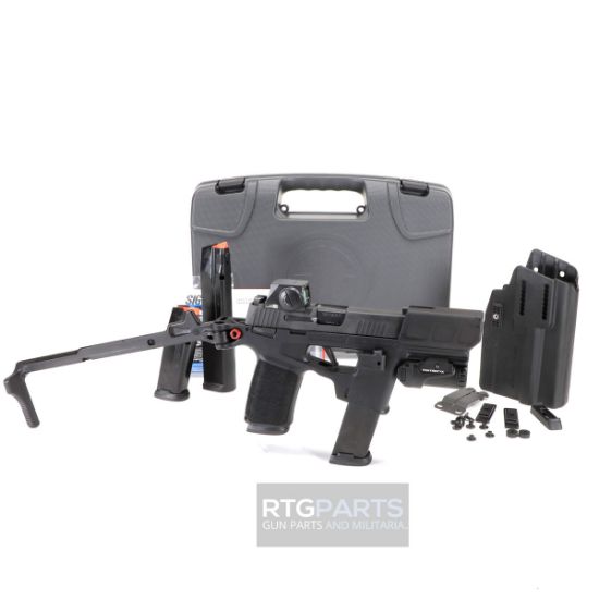 Sig Sauer, P365 Flux Sentry Kit, 9mm, Rapid Deploying Stabilizing Brace, Romeo-X Red Dot, Holster and Four Magazines 3x17rd & 1x25rd, 798681726233, FFL-SIG-365FLUX-9-BXR3-RXSL-TACKIT, RTG Parts