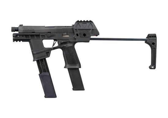 Sig Sauer, P320 FLUX TACOPS, Striker Fired, Semi-automatic, Polymer Frame Pistol, Full Size, 9MM, 5.5" Threaded Barrel, 1/2X28 Thread Pitch, Nitron Finish, Black, X-RAY3 Day/Night Sights, Stabilizing Brace, Flared Magwell, Picatinny Optic Mounting System, 4 Magazines, (2)-30 Round and (2)-21 Round Steel Magazines, 798681716944, FFL-SIG-320FLUX-9-TACOPS-TB, RTG Parts
