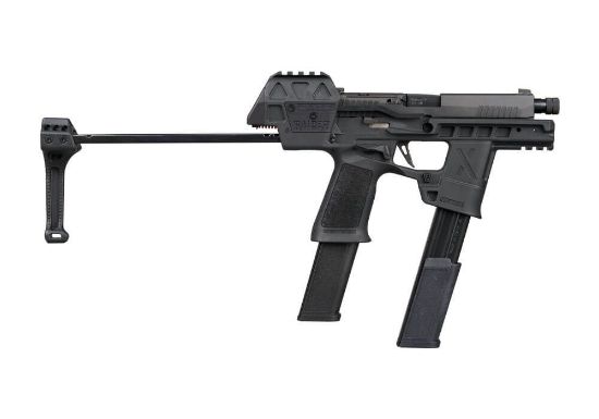 Sig Sauer, P320 FLUX TACOPS, Striker Fired, Semi-automatic, Polymer Frame Pistol, Full Size, 9MM, 5.5" Threaded Barrel, 1/2X28 Thread Pitch, Nitron Finish, Black, X-RAY3 Day/Night Sights, Stabilizing Brace, Flared Magwell, Picatinny Optic Mounting System, 4 Magazines, (2)-30 Round and (2)-21 Round Steel Magazines, 798681716944, FFL-SIG-320FLUX-9-TACOPS-TB, RTG Parts