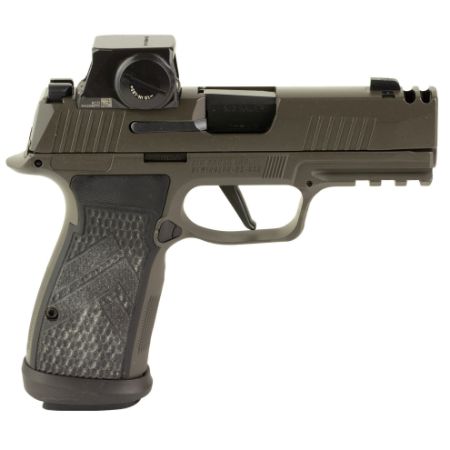 Sig Sauer, P365 AXG LEGION, Striker Fired, Semi-automatic, Metal Frame Pistol, Sub-Compact, 9MM, 3.1" Barrel, Cerakote Finish, Legion Gray, AXG Grip Module, G10 Grips, XRAY3 Day/Night Sights, Romeo-X SIG-LOC Compact Optic, Slide Integrated Expansion Chamber, 17 Rounds, 3 Magazines, Xmacro, 798681725236, FFL-SIG-365AXGCA-9-LEGION-RXSL, RTG Parts