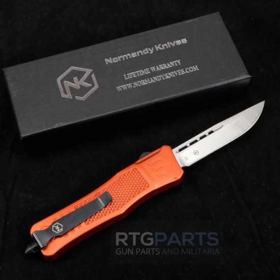 Picture of NORMANDY KNIVES GRIFFIN ULTRALIGHT OTF AUTO KNIFE 3" ORANGE