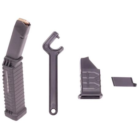Schmeisser, Glock, Magazine, S50 Window MLE, 9mm, 50rd, Black, ATI, 810113114910, MAG-M9MMS50WMLE, RTG Parts