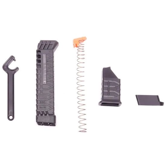 Schmeisser, Glock, Adapter Kit, S50 Window MLE, 9mm, 50rd, Black, ATI, 4251366503063, MAG-M9MMS50ADPT, RTG Parts