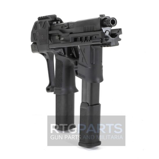 Sig Sauer, P320 FLUX TACOPS, Striker Fired, Semi-automatic, Polymer Frame Pistol, Full Size, 9MM, 5.5" Threaded Barrel, 1/2X28 Thread Pitch, Nitron Finish, Black, X-RAY3 Day/Night Sights, Stabilizing Brace, Flared Magwell, Picatinny Optic Mounting System, 4 Magazines, (2)-30 Round and (2)-21 Round Steel Magazines, 798681716944, FFL-SIG-320FLUX-9-TACOPS-TB, RTG Parts