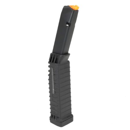 Schmeisser, Glock, Magazine, S50 Window MLE, 9mm, 50rd, Black, ATI, 810113114910, MAG-M9MMS50WMLE, RTG Parts