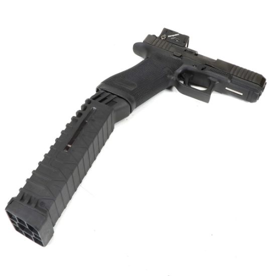 Schmeisser, Glock, Magazine, S50 Window MLE, 9mm, 50rd, Black, ATI, 810113114910, MAG-M9MMS50WMLE, RTG Parts