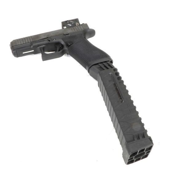 Schmeisser, Glock, Magazine, S50 Window MLE, 9mm, 50rd, Black, ATI, 810113114910, MAG-M9MMS50WMLE, RTG Parts