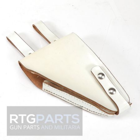 Belgian Made, Browning Hi-Power, White Police Holster, Large Frame Pistol, Used VG, MIS-BIN-TBD-184, RTG Parts