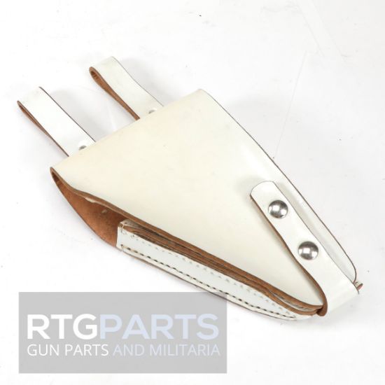 Belgian Made, Browning Hi-Power, White Police Holster, Large Frame Pistol, Used VG, MIS-BIN-TBD-184, RTG Parts