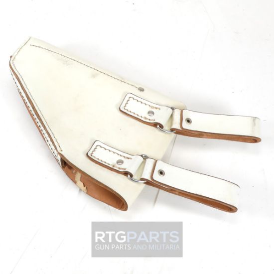 Belgian Made, Browning Hi-Power, White Police Holster, Large Frame Pistol, Used VG, MIS-BIN-TBD-184, RTG Parts