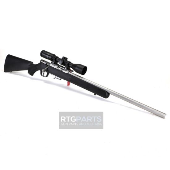 Savage, Model 93, Bolt Action Rifle, .22WMR, 21" Heavy Stainless Barrel, 5rd Mag, Burrus Scope, Accu-Trigger, Excellent Condition, Just one available, FFL-J1-C-1490, RTG Parts