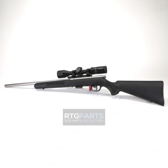 Savage, Model 93, Bolt Action Rifle, .22WMR, 21" Heavy Stainless Barrel, 5rd Mag, Burrus Scope, Accu-Trigger, Excellent Condition, Just one available, FFL-J1-C-1490, RTG Parts
