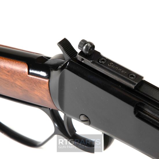 Used Henry Repeating Arms, H1 Tracker Carbine, Lever Action Rifle, 22WMR, 16.5" Barrel, Octagon Blued Steel, Straight Grip American Walnut Stock, Skinner Peep Rear Sight, Brass Bead Front Sight, 10 Rounds, Large Loop Lever, Used Excellent condition., Just one available, FFL-J1-C-1491, RTG Parts