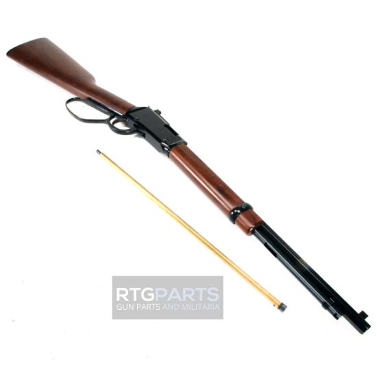 Used Henry Repeating Arms, H1 Tracker Carbine, Lever Action Rifle, 22WMR, 16.5" Barrel, Octagon Blued Steel, Straight Grip American Walnut Stock, Skinner Peep Rear Sight, Brass Bead Front Sight, 10 Rounds, Large Loop Lever, Used Excellent condition., Just one available, FFL-J1-C-1491, RTG Parts