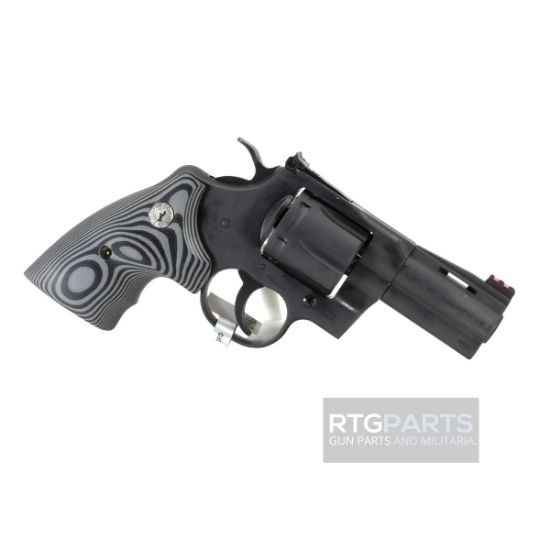 Colt Python Combat Elite, Revolver, Double Action/Single Action, 357 Magnum, 3" Barrel, Matte Blued Finish, Black, G10 Black Grips, Adjustable Rear Sight, Red Fiber Optic Front Sight, 6 Rounds, Colt's Manufacturing, 098289003652, FFL-COLT-PYTHON-BM3FO, RTG Parts