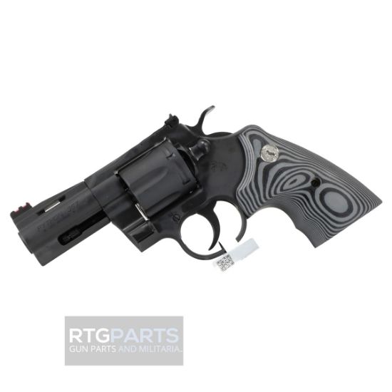 Colt Python Combat Elite, Revolver, Double Action/Single Action, 357 Magnum, 3" Barrel, Matte Blued Finish, Black, G10 Black Grips, Adjustable Rear Sight, Red Fiber Optic Front Sight, 6 Rounds, Colt's Manufacturing, 098289003652, FFL-COLT-PYTHON-BM3FO, RTG Parts