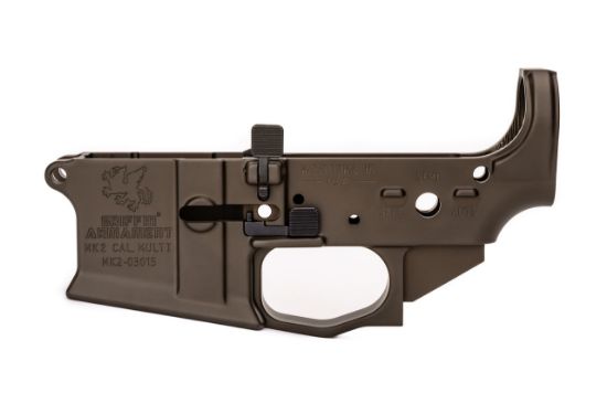 Griffin Armament, MK2 Stripped Lower Receiver, Fully Ambidextrous, Semi-Automatic, AR, Multi-Cal, Terra Brown, Full-Ambi, FDE, Flat Dark Earth, 631465972597, FFL-GRIFFIN-MK2ALFDE, RTG Parts