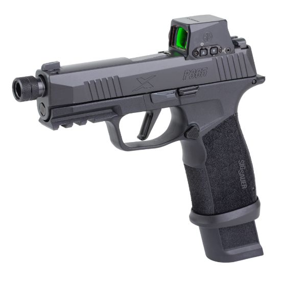 Sig Sauer, P365 XMACRO, Striker Fired, Semi-automatic, Sub-compact, Polymer Frame Pistol, 9MM, 4.3" Threaded Barrel, 1/2X28 Thread Pitch, Matte Finish, Black, Sig LXG Grip, Romeo-X SIG-LOC Compact Optic, X-RAY3 Day/Night Sights, 21 Rounds, 4 Magazines, X-Macro, Tacops, 798681731398, FFL-SIG-365XCA-9-BTAC-TBRXSL, RTG Parts