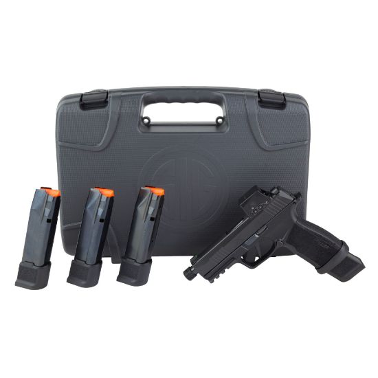 Sig Sauer, P365 XMACRO, Striker Fired, Semi-automatic, Sub-compact, Polymer Frame Pistol, 9MM, 4.3" Threaded Barrel, 1/2X28 Thread Pitch, Matte Finish, Black, Sig LXG Grip, Romeo-X SIG-LOC Compact Optic, X-RAY3 Day/Night Sights, 21 Rounds, 4 Magazines, X-Macro, Tacops, 798681731398, FFL-SIG-365XCA-9-BTAC-TBRXSL, RTG Parts