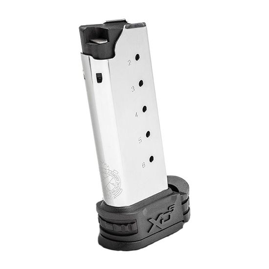 Springfield, Magazine, 45ACP, 6rd, Fits XDS, MOS 2, Stainless, 706397919733, SPR-XDS5006, RTG Parts