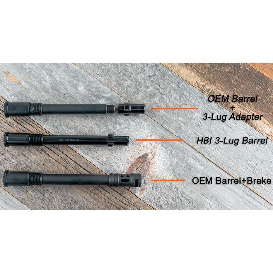 HB Industries, Springfield Kuna 3-Lug Barrel, 9mm, 6.7", HB Industries, HBI-10606-01, RTG Parts