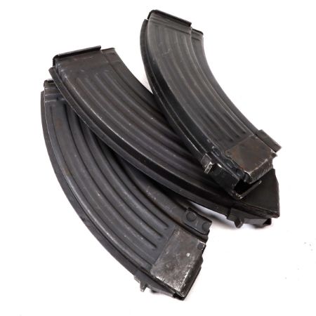 Picture of THREE AK47 STEEL SURPLUS 30RD MAGS USED VG
