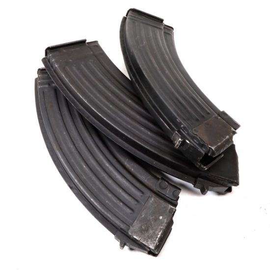 Picture of THREE AK47 STEEL SURPLUS 30RD MAGS USED VG