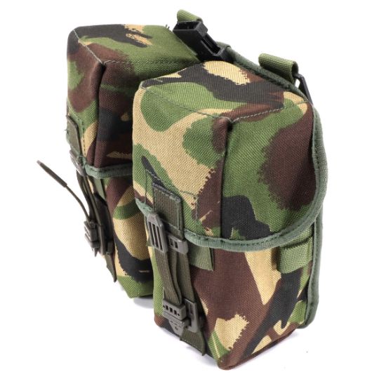British Surplus, Double 3 mag pouch, Holds 6 AR15 30rd Mags, DPM Camo, Used, British Surplus, TBD-DPM-2X3, RTG Parts