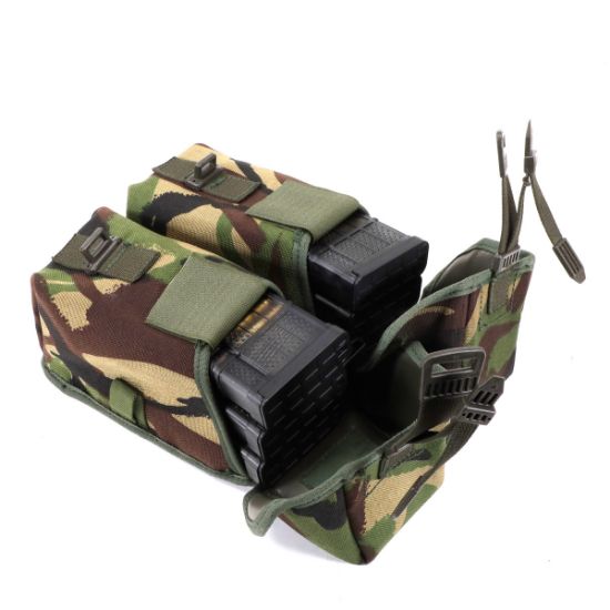 British Surplus, Double 3 mag pouch, Holds 6 AR15 30rd Mags, DPM Camo, Used, British Surplus, TBD-DPM-2X3, RTG Parts