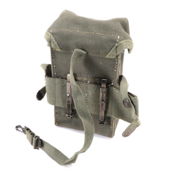 Greek Surplus, M56 Rifle Magazine Pouch, Holds Three 7.62 G3 Magazines or Four 5.56 AR15 Magazines, OD Green, Used, Greek Surplus, TBD-GREEK-M56-RIFLE-POUCH, RTG Parts
