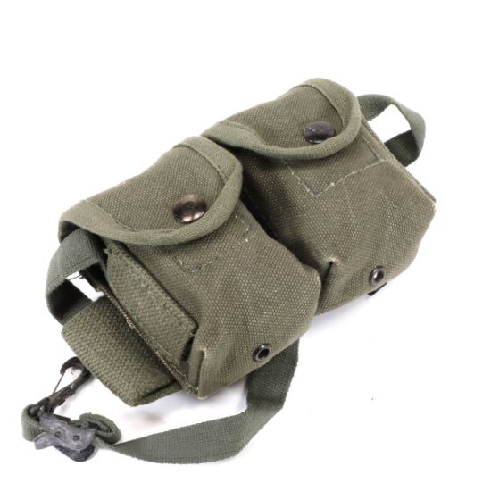 Greek Surplus, M56 Two Grenade Pouch, OD Green, Used, Greek Surplus, TBD-GREEK-M56-GRENADE-POUCH, RTG Parts