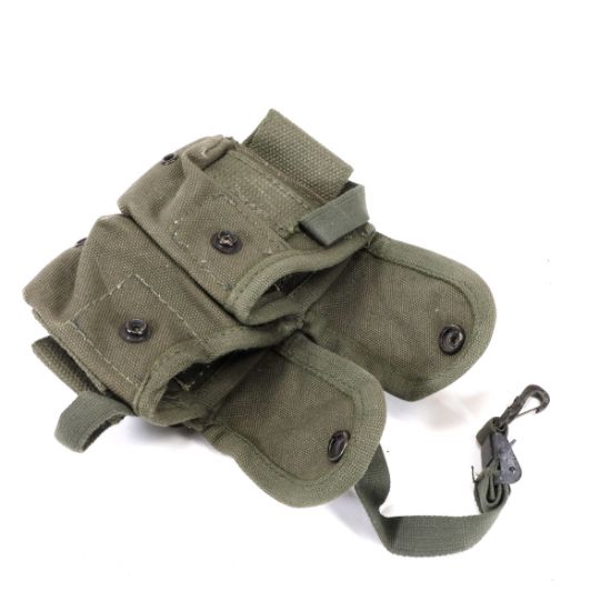 Greek Surplus, M56 Two Grenade Pouch, OD Green, Used, Greek Surplus, TBD-GREEK-M56-GRENADE-POUCH, RTG Parts