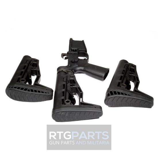 AC-SMG AR15 M4 Buttstock with Three Rubber Buttpads, Convex, 3 rubber butt plates, Mil-Spec, AR, M4, M16, AC-Unity, Made in Bosnia by AC-Unity, 03875001550888, 23YEF, ACU-48, RTG Parts