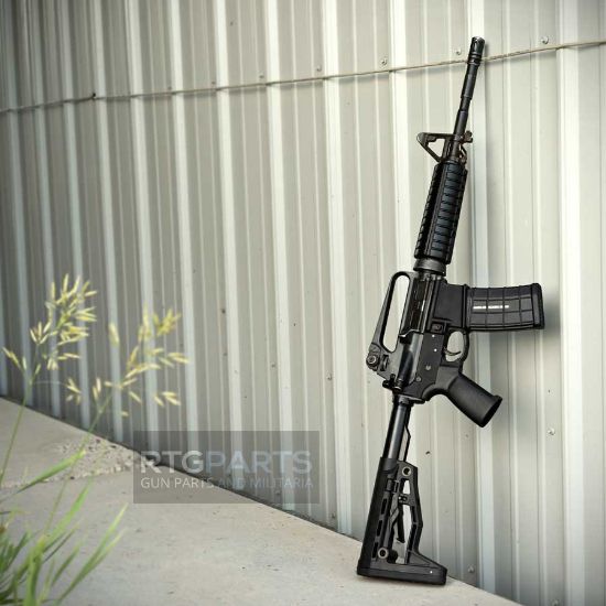 AC-SMG AR15 M4 Buttstock with Three Rubber Buttpads, Convex, 3 rubber butt plates, Mil-Spec, AR, M4, M16, AC-Unity, Made in Bosnia by AC-Unity, 03875001550888, 23YEF, ACU-48, RTG Parts