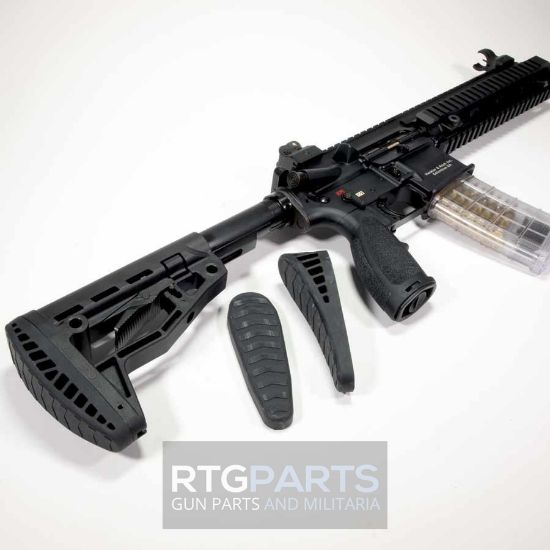 AC-SMG AR15 M4 Buttstock with Three Rubber Buttpads, Convex, 3 rubber butt plates, Mil-Spec, AR, M4, M16, AC-Unity, Made in Bosnia by AC-Unity, 03875001550888, 23YEF, ACU-48, RTG Parts