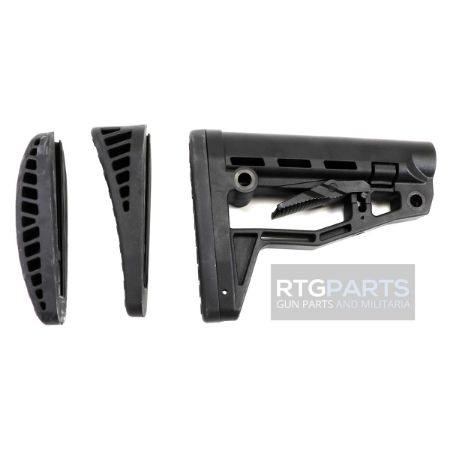 AC-SMG AR15 M4 Buttstock with Three Rubber Buttpads, Convex, 3 rubber butt plates, Mil-Spec, AR, M4, M16, AC-Unity, Made in Bosnia by AC-Unity, 03875001550888, 23YEF, ACU-48, RTG Parts