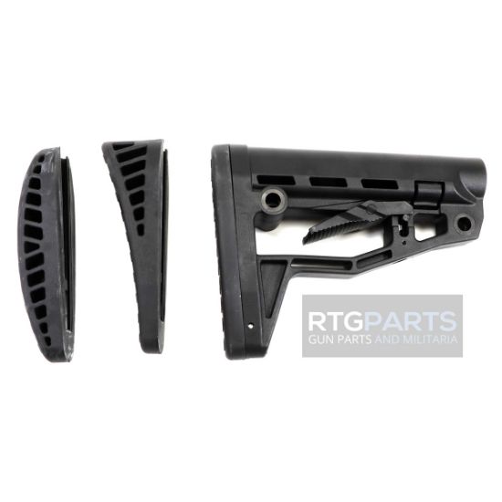 AC-SMG AR15 M4 Buttstock with Three Rubber Buttpads, Convex, 3 rubber butt plates, Mil-Spec, AR, M4, M16, AC-Unity, Made in Bosnia by AC-Unity, 03875001550888, 23YEF, ACU-48, RTG Parts