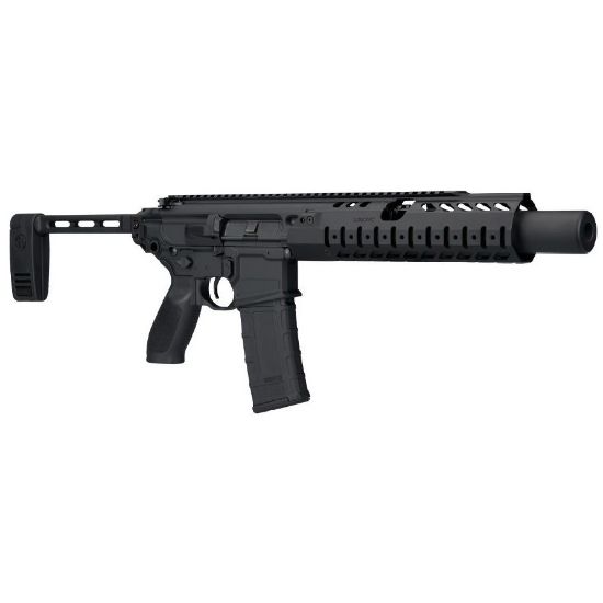 Sig Sauer, MCX LTAW, Semi-automatic, AR-Style Pistol, 300 Blackout, 6.75" Barrel, Matte Finish, Black, Polymer Grips, Side Folding Brace, LTAW-Inspired Suppressor-Compliant Handguard with Integrated Heat Shield, Inert Training Tube (Faux Suppressor), 30 Rounds, 1 Magazine, 798681745326, FFL-SIG-PMCX-300B-6B-LTAW, RTG Parts