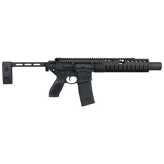 Sig Sauer, MCX LTAW, Semi-automatic, AR-Style Pistol, 300 Blackout, 6.75" Barrel, Matte Finish, Black, Polymer Grips, Side Folding Brace, LTAW-Inspired Suppressor-Compliant Handguard with Integrated Heat Shield, Inert Training Tube (Faux Suppressor), 30 Rounds, 1 Magazine, 798681745326, FFL-SIG-PMCX-300B-6B-LTAW, RTG Parts