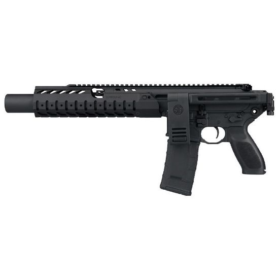 Sig Sauer, MCX LTAW, Semi-automatic, AR-Style Pistol, 300 Blackout, 6.75" Barrel, Matte Finish, Black, Polymer Grips, Side Folding Brace, LTAW-Inspired Suppressor-Compliant Handguard with Integrated Heat Shield, Inert Training Tube (Faux Suppressor), 30 Rounds, 1 Magazine, 798681745326, FFL-SIG-PMCX-300B-6B-LTAW, RTG Parts