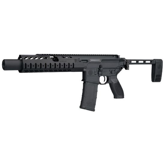 Sig Sauer, MCX LTAW, Semi-automatic, AR-Style Pistol, 300 Blackout, 6.75" Barrel, Matte Finish, Black, Polymer Grips, Side Folding Brace, LTAW-Inspired Suppressor-Compliant Handguard with Integrated Heat Shield, Inert Training Tube (Faux Suppressor), 30 Rounds, 1 Magazine, 798681745326, FFL-SIG-PMCX-300B-6B-LTAW, RTG Parts