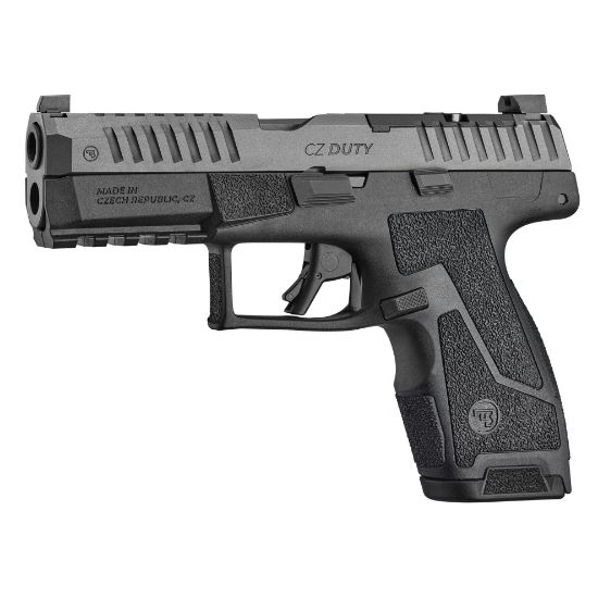 CZ, DUTY 4.0F, Semi-automatic, Striker Fired, Polymer Frame Pistol, Full Size, 9MM, 4" Barrel, Nitride Finish, Black, H3 Tritium Night Sights, Optic Ready, 2 Magazines, (1)-19 Round and (1)-17 Round, 3 Interchangeable Grip Modules, 806703950815, FFL-CZ-95081, RTG Parts
