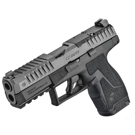CZ, DUTY 4.0F, Semi-automatic, Striker Fired, Polymer Frame Pistol, Full Size, 9MM, 4" Barrel, Nitride Finish, Black, H3 Tritium Night Sights, Optic Ready, 2 Magazines, (1)-19 Round and (1)-17 Round, 3 Interchangeable Grip Modules, 806703950815, FFL-CZ-95081, RTG Parts