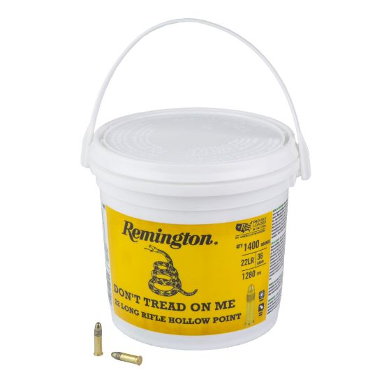 1,400rds Remington Golden Bullet 22LR 36gr High Velocity Brass-Plated Hollow Point, Bucket, 047700212791, AMMO-REM-21279, RTG Parts